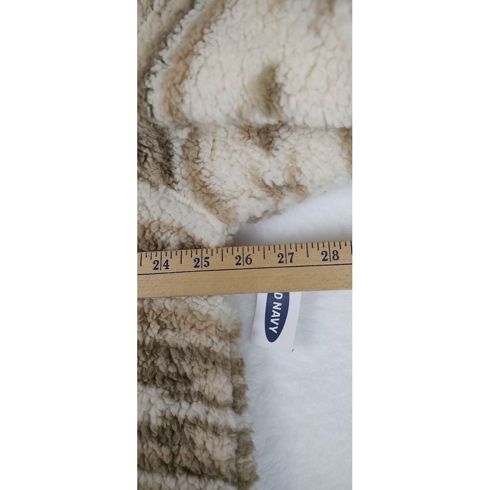 Old Navy Womens XL Sherpa Fleece‎ Jacket Full Zip Southwestern Tan Cream - Picture 4 of 9